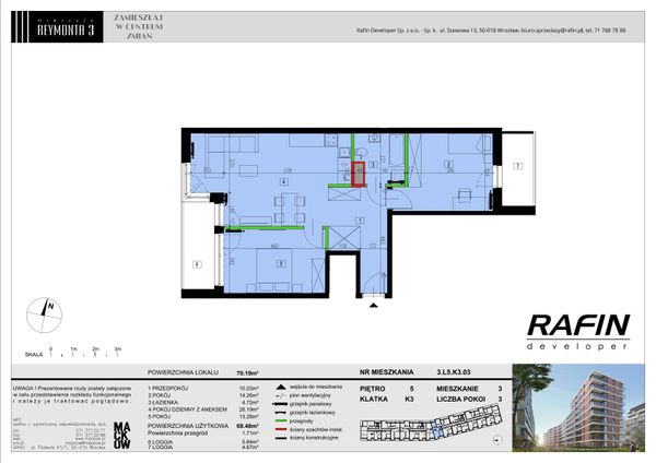 Rzut Wybrzeże Reymonta 3 - L5.K3.03