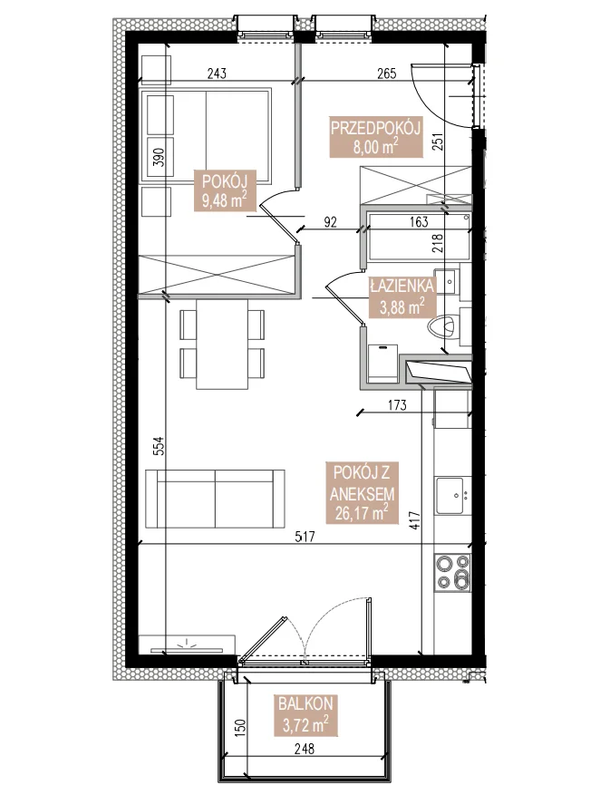 Rzut Apartamenty Świeradowska - SWA-2-21