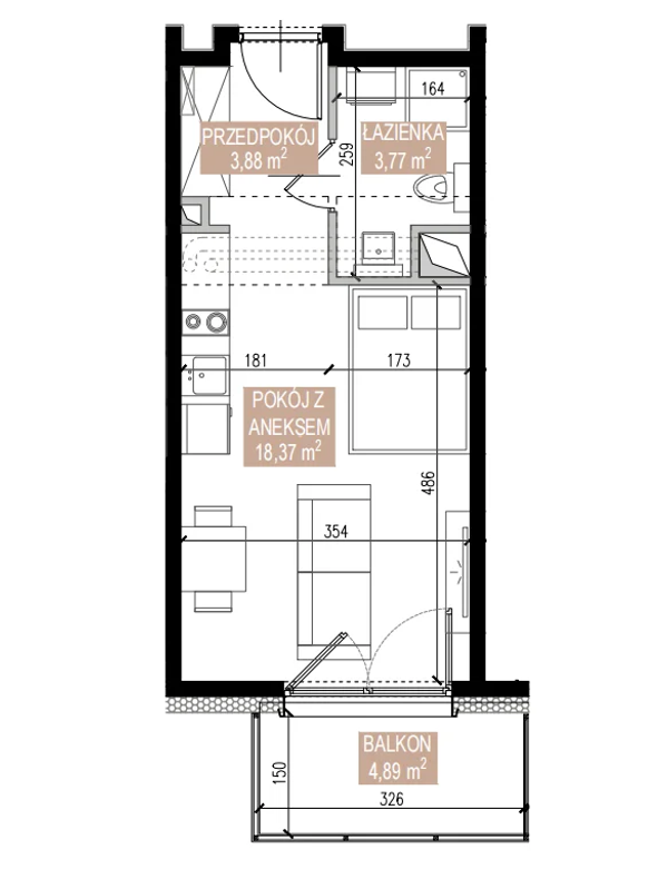 Rzut Apartamenty Świeradowska - SWA-2-26