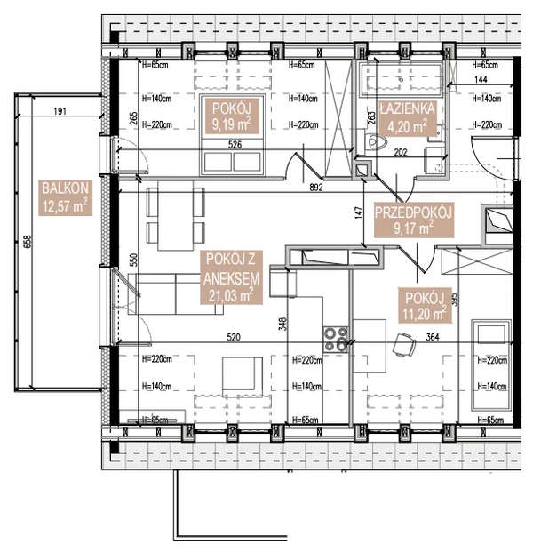 Rzut Apartamenty Świeradowska - SWA-2-31