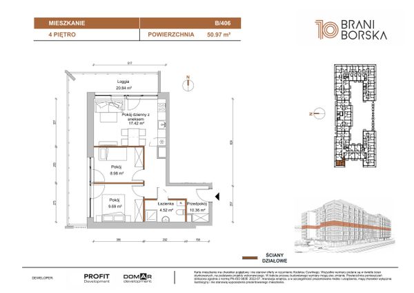 Rzut Braniborska 10 - BN10_B_406