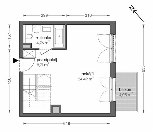 Rzut Ceglana Park - B3/B/36