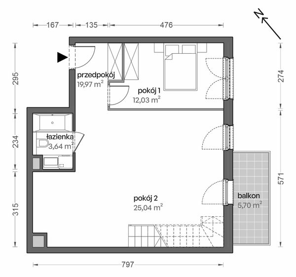 Rzut Ceglana Park - B3/B/38