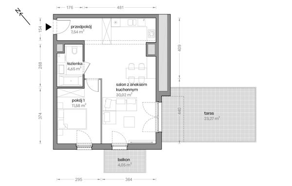 Rzut Ceglana Park - B4/A/39