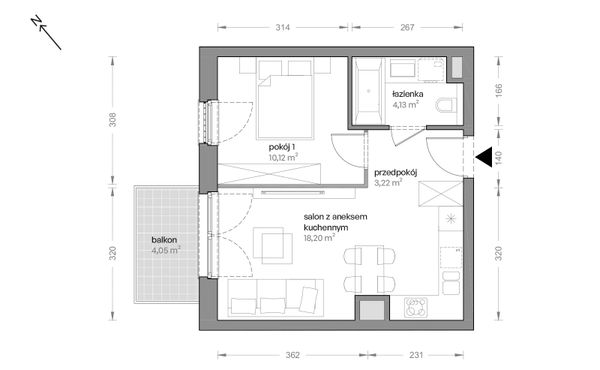 Rzut Ceglana Park - B4/B/38