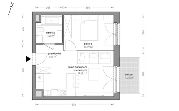 Rzut Ceglana Park - B5/A/13