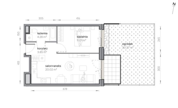 Rzut Przy Parku Vita - M2/1/0/02