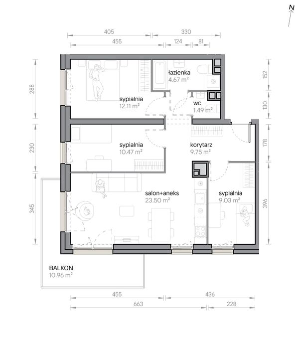 Rzut Przy Parku Vita - M2/1/2/24