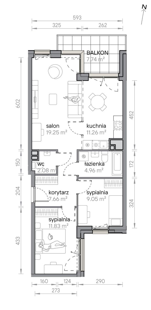 Rzut Przy Parku Vita - M2/1/3/39