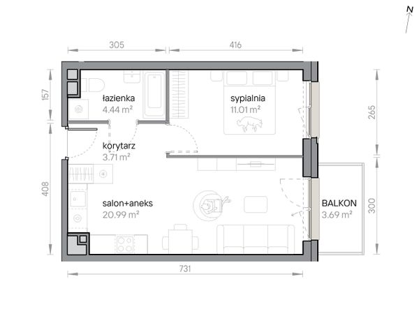 Rzut Przy Parku Vita - M2/1/4/41