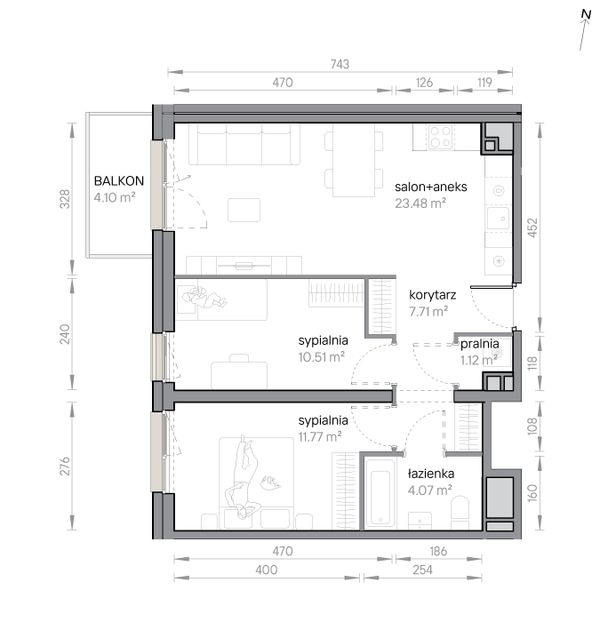Rzut Przy Parku Vita - M2/1/4/46