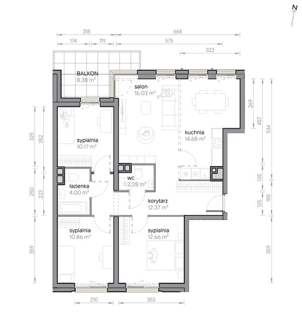 Rzut Przy Parku Vita - M2/2/5/20