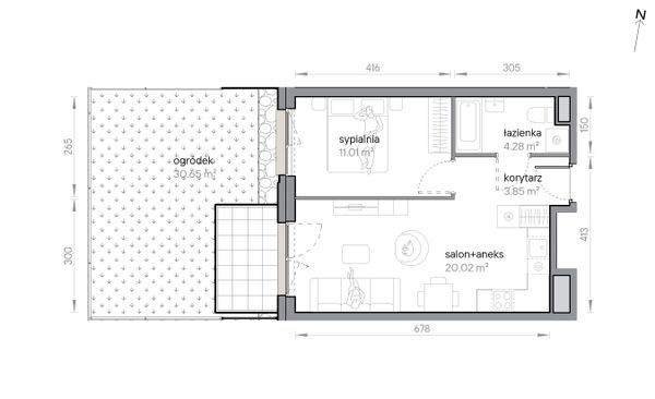Rzut Przy Parku Vita - M2/3/0/02