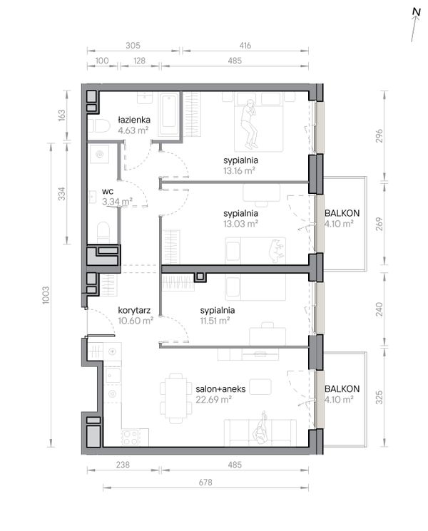 Rzut Przy Parku Vita - M2/3/1/15