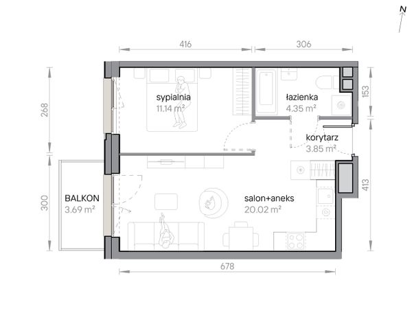 Rzut Przy Parku Vita - M2/3/2/20