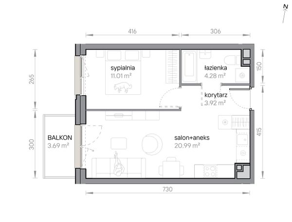 Rzut Przy Parku Vita - M2/3/4/43