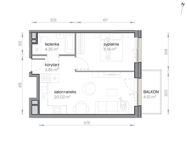 Rzut Przy Parku Vita - M2/3/5/60