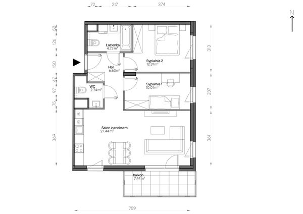 Rzut Aleje Praskie - 110/8