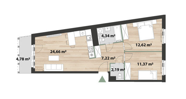 Rzut Bukowińska Mokotów - F1.A.04.02