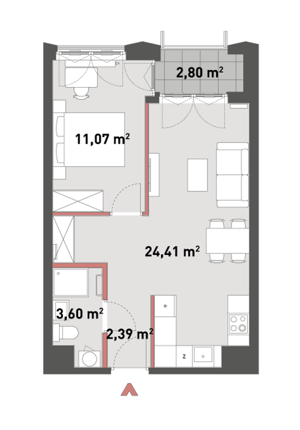 Rzut Żelazna 54 - A.02.08