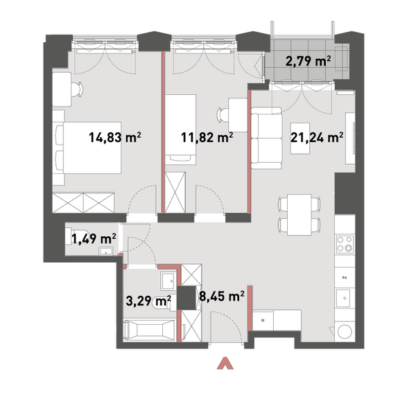 Rzut Żelazna 54 - A.04.06