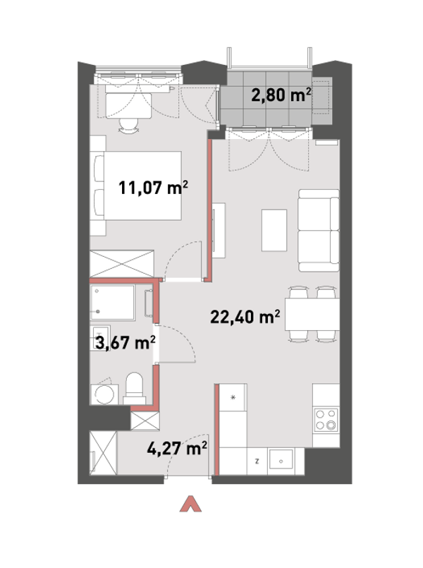 Rzut Żelazna 54 - A.04.07