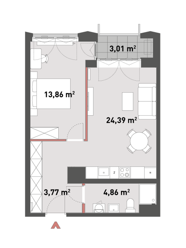 Rzut Żelazna 54 - A.04.13