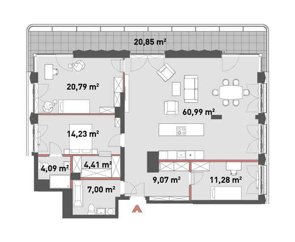 Rzut Żelazna 54 - A.07.01