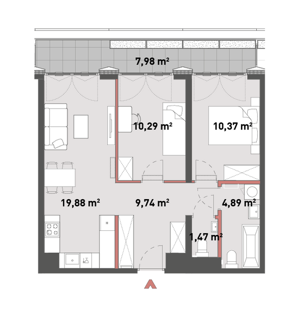 Rzut Żelazna 54 - A.08.03