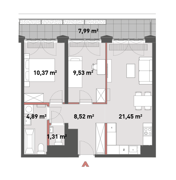 Rzut Żelazna 54 - A.08.06