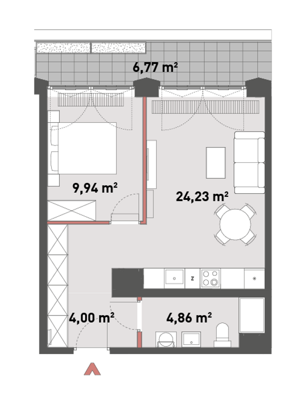 Rzut Żelazna 54 - A.08.07