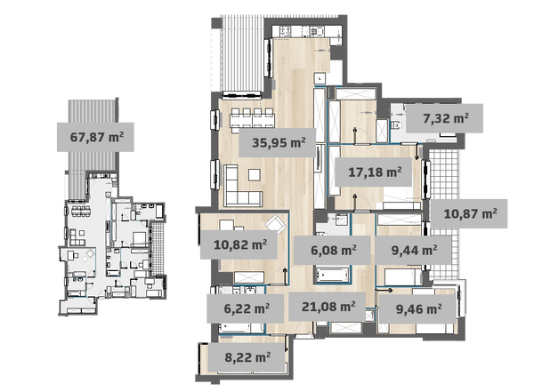Rzut Sady Żoliborz II - F1.B.04.01