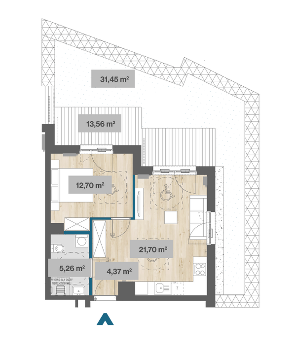 Rzut Sady Żoliborz II - F2.A.00.01