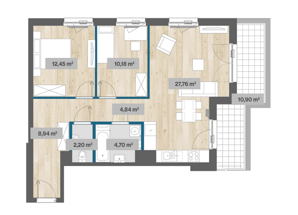 Rzut Sady Żoliborz II - F2.A.01.03