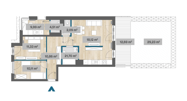 Rzut Sady Żoliborz II - F2.B.00.01