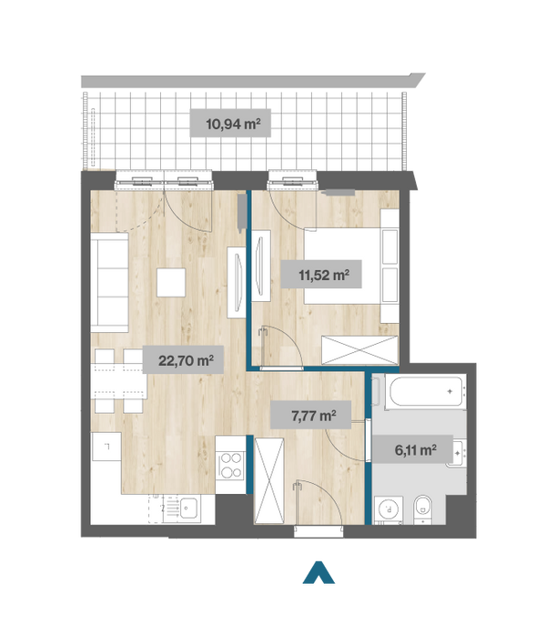 Rzut Sady Żoliborz II - F2.B.01.02