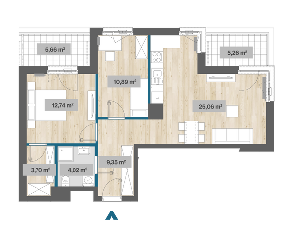 Rzut Sady Żoliborz II - F2.C.04.02