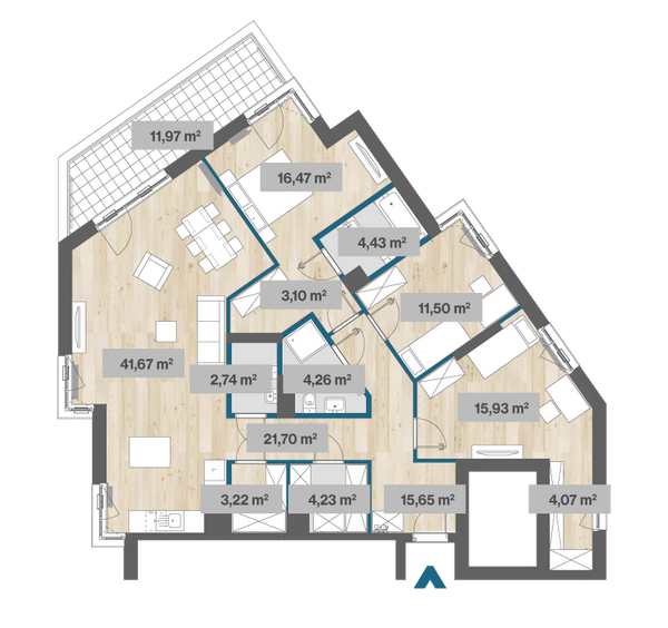 Rzut Sady Żoliborz II - F2.D.01.03