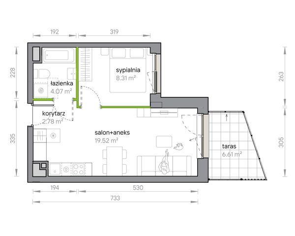 Rzut Przy Parku Vita - M1/1/1/11