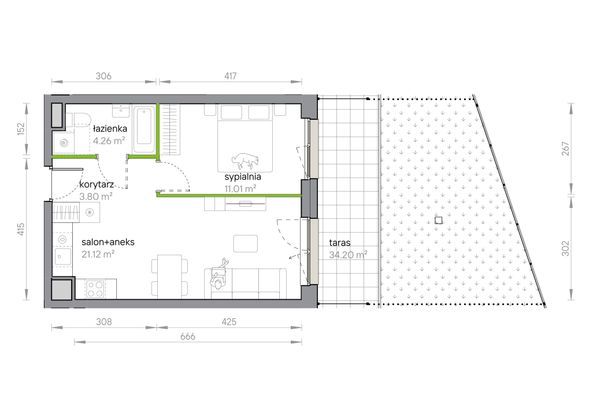 Rzut Przy Parku Vita - M1/1/1/13