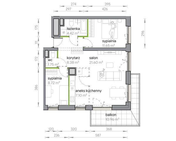 Rzut Przy Parku Vita - M1/1/2/27