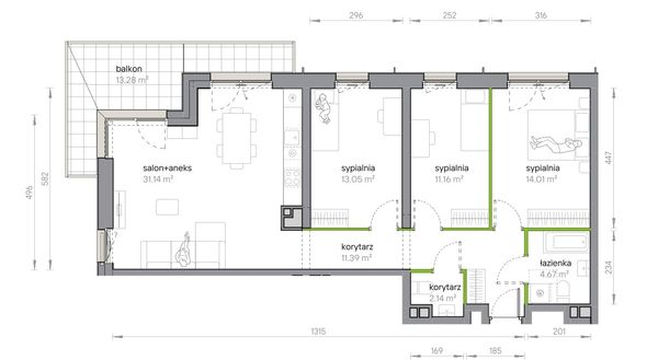 Rzut Przy Parku Vita - M1/1/3/34