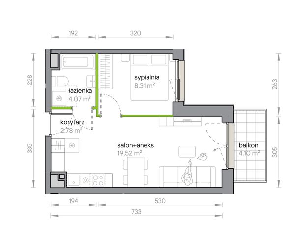 Rzut Przy Parku Vita - M1/1/3/37