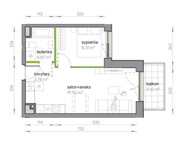 Rzut Przy Parku Vita - M1/1/4/50