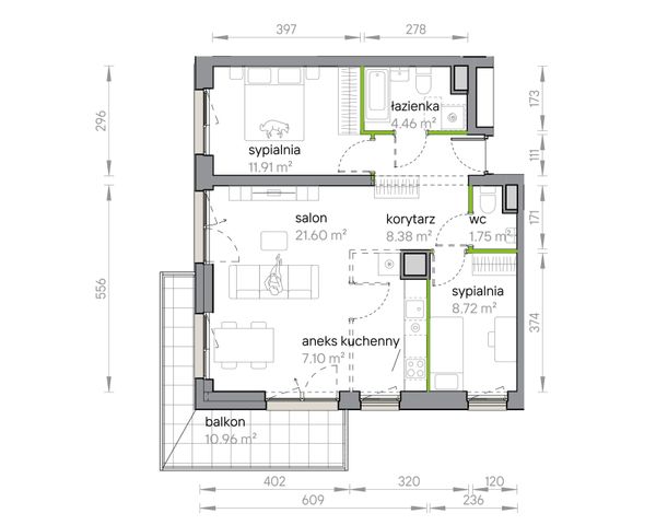Rzut Przy Parku Vita - M1/1/4/54