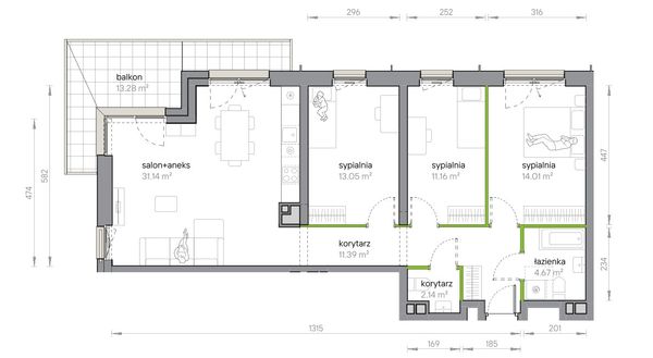 Rzut Przy Parku Vita - M1/1/5/60