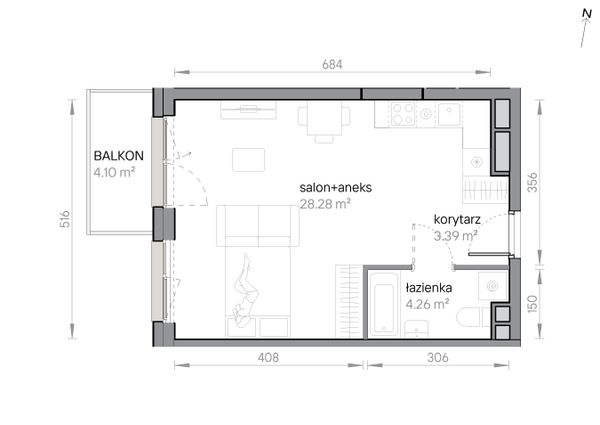 Rzut Przy Parku Vita - M2/1/1/17