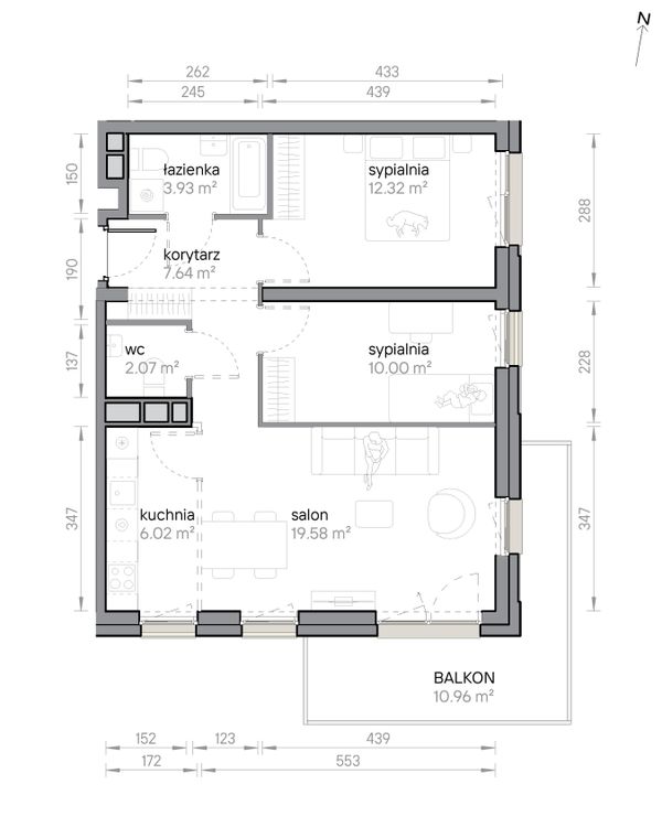 Rzut Przy Parku Vita - M2/1/2/23