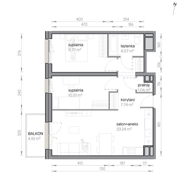 Rzut Przy Parku Vita - M2/1/2/25