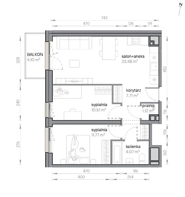 Rzut Przy Parku Vita - M2/1/2/26